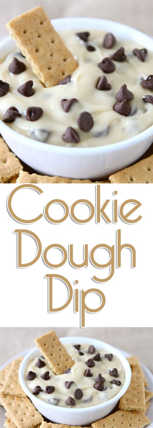 This cookie dough dip will easily become one of the most requested sweet treat recipes you serve. #dessertrecipe #sweettreat #cookiedough