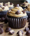 These Peanut Butter Cup Cupcakes are the ultimate dessert! Moist chocolate cupcakes with peanut butter frosting and peanut butter cups. Chocolate and peanut butter fans rejoice!