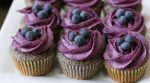 This blueberry cupcake is so striking, people will take notice.  The special magic ingredient is freeze dried blueberries!