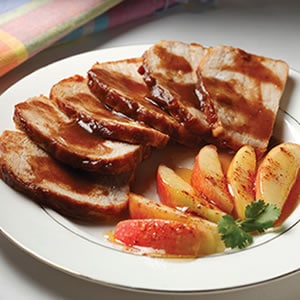 Grilled Pork Tenderloin with Apple Butter Glaze