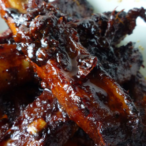 These Spicy Korean Pork Spare Ribs are succulent, sweet, and spicy. They require some advance marinade preparation, but then are easily cooked in the oven.