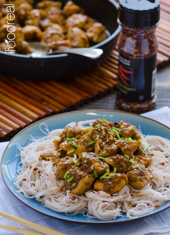 Recipe for Light Bourbon Chicken - A flavorful chicken dish named after Bourbon Street in New Orleans, Louisiana. This was a copycat recipe I found & modified of the Bourbon Chicken sold in most Chinese take-outs.