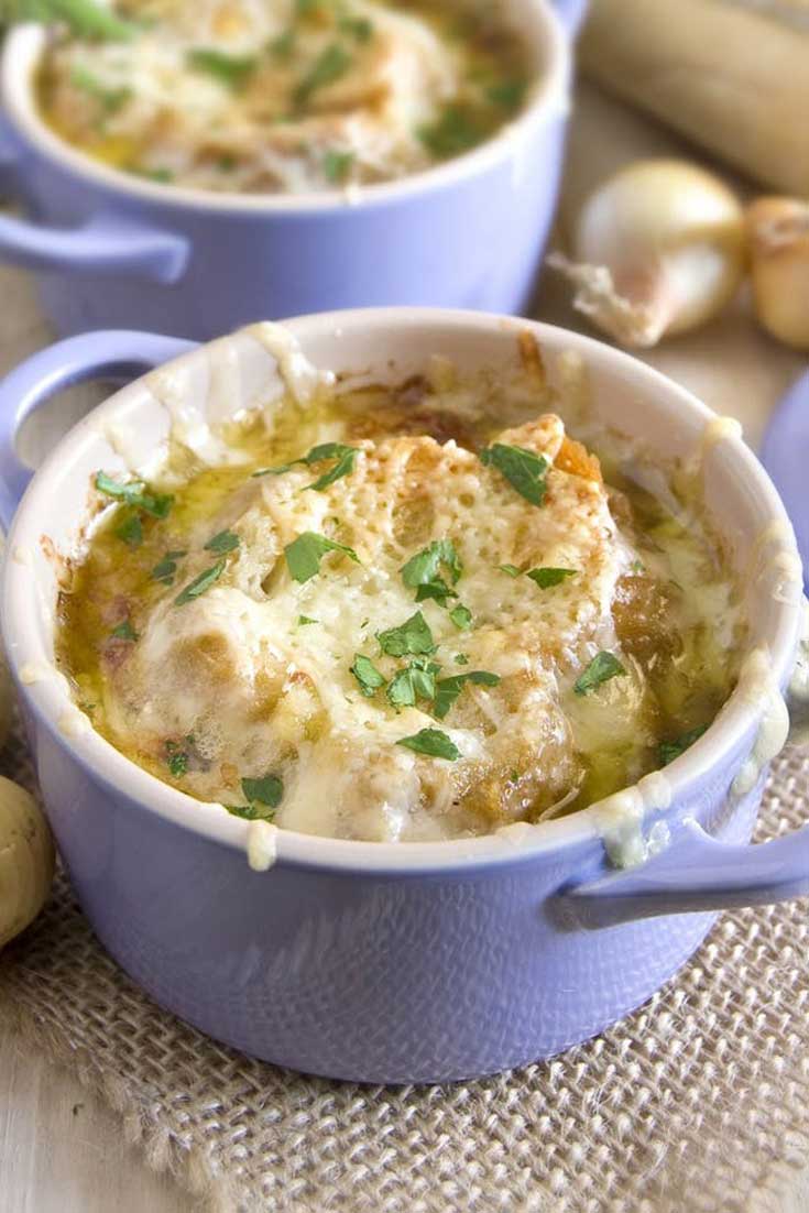 Classic French onion soup. The perfect cure to a cold winter day