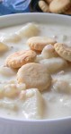 Recipe for New England Clam Chowder – This classic New England chowder, made with potatoes, onion, and canned clams, turns out creamy and hearty with a wonderful flavor thanks to the fresh thyme.