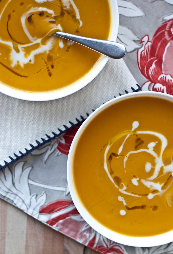 Recipe for Roasted Acorn Squash and Sweet Potato Soup
