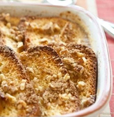 Recipe for Baked Eggnog French Toast