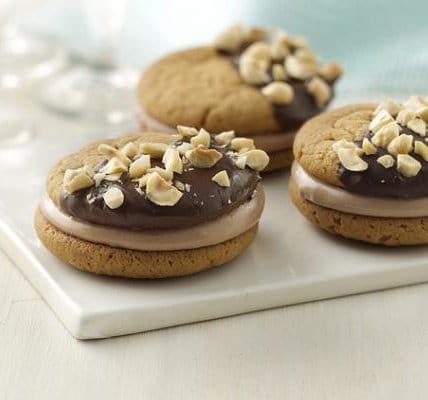 Recipe for Chocolate Hazelnut Peanut Butter Sandwich Cookies