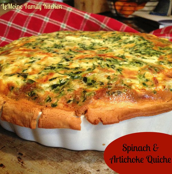 Recipe for Spinach and Artichoke Quiche