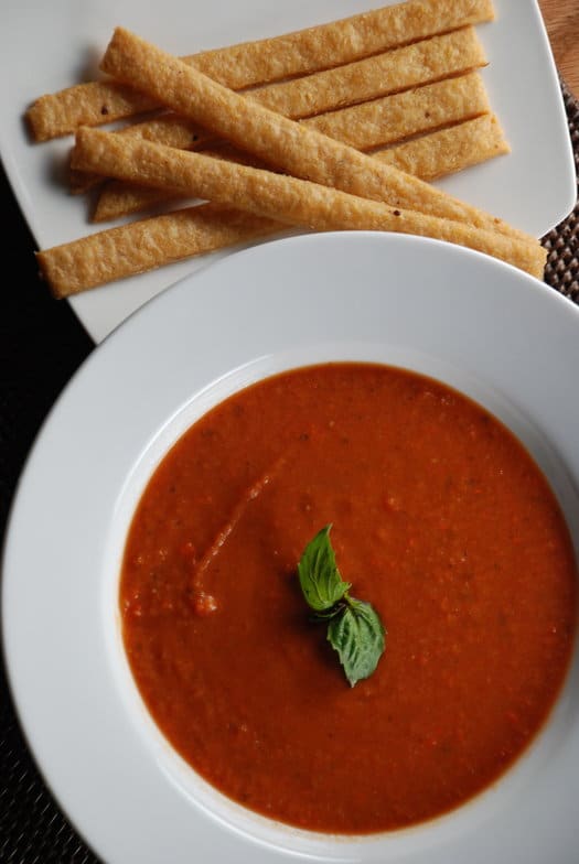 Creamy Tomato Soup and Cheese Straws Recipe - It always happens this time of the year that I crave a nice bowl of soup.  Tomato soup is one of my favorites and I usually like a grilled cheese sandwich with it, but this time I decided to make cheese straws.