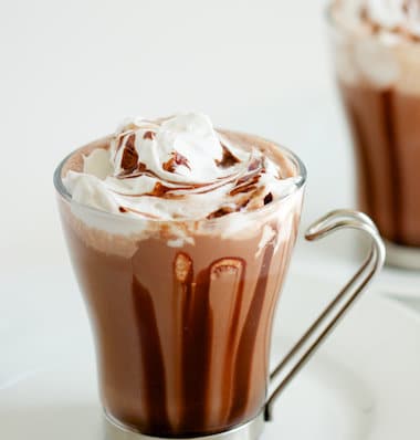 Recipe for Hot Chocolate with Coconut Whipped Cream