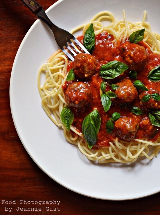 Spaghetti and Spicy Meatballs