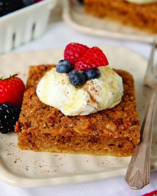 Cinnamon Breakfast Squares with Yogurt and Berries Recipe - STL Cooks