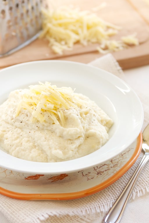 Recipe for Cheesy Mashed Cauliflower