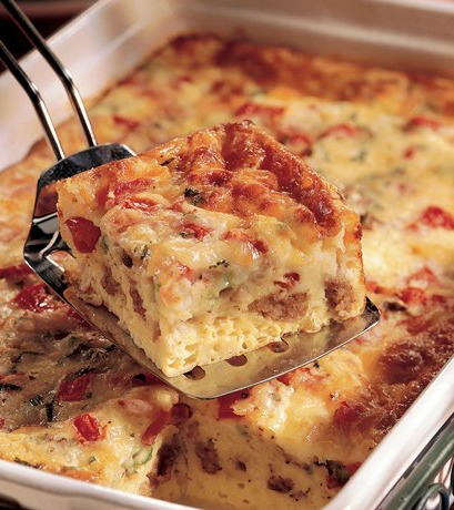 Recipe for Ham Egg and Cheese Bake