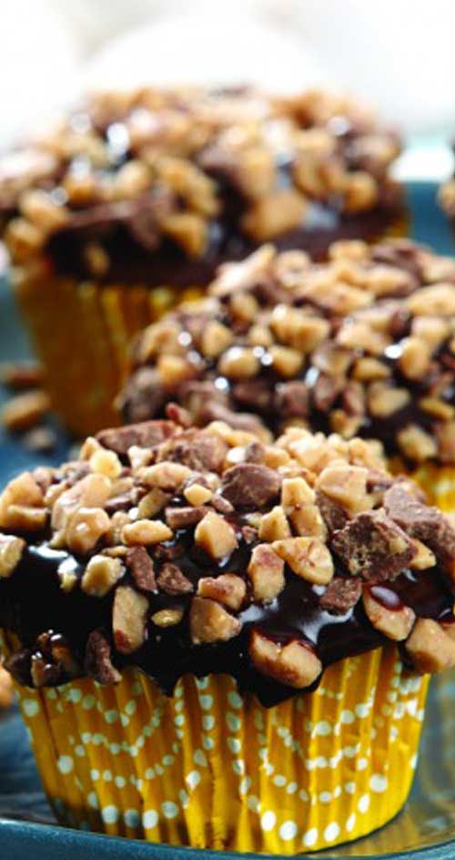 Recipe for Coffee Toffee Heath Cupcakes