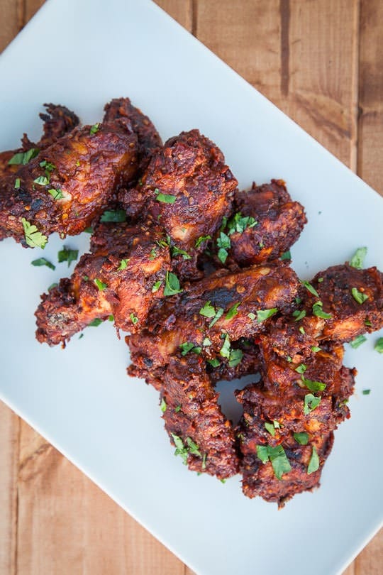 Recipe for Chicken Wings with Easy Mole Sauce