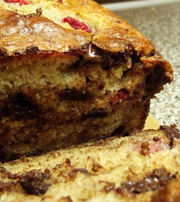 Recipe for Raspberry and Chocolate Banana Bread
