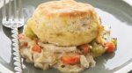 Chicken and Biscuit Bake Recipe – A vegetable and chicken dish perfect for your family dinner, it’s just like a chicken pot pie, without the pie.
