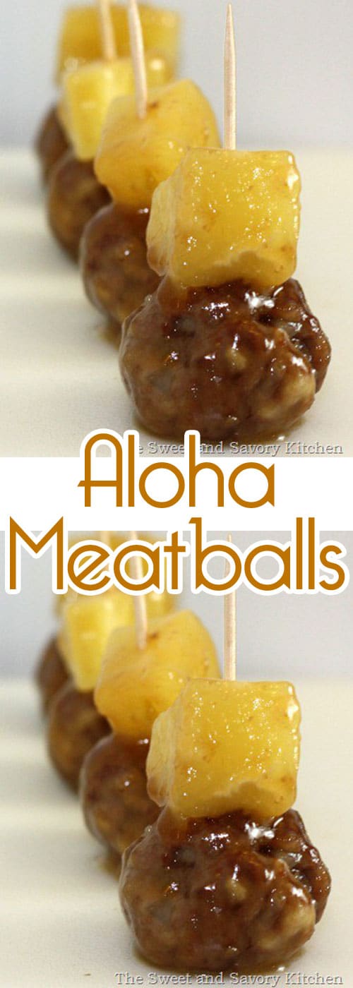 These Hawaiian style Aloha Meatballs are sure to get the approval to anyone lucky enough to have them. #Hawaiianrecipe #partyfood #partyrecipe
