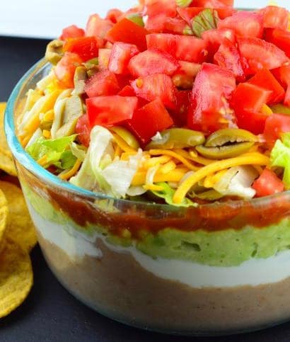 Recipe for 7-layer Party Dip