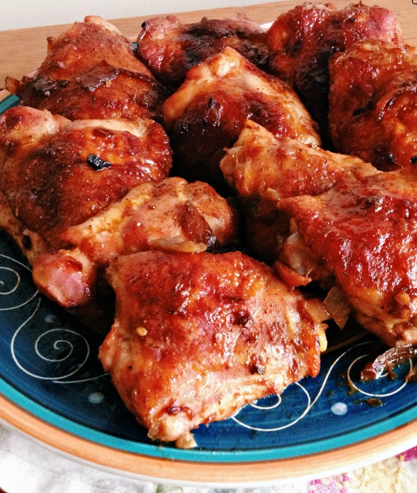 Recipe for Chicken Thighs with Homemade Barbeque Sauce
