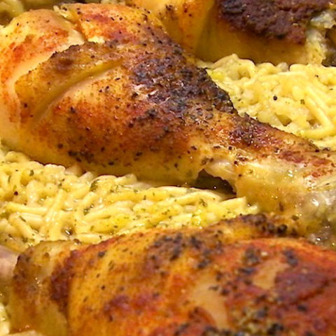 This Rice-A-Roni Chicken bake basically cooks itself. Start the dish before you leave, and by the time you get home, it’s done, and ready to serve!