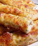 Recipe for Easy Cheesy Breadsticks –  5 stars for simplicity!  Very quick, easy, and tasty!