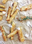 Crispy breading with a hint of lemon and fresh zucchini. These Baked Panko Zucchini Sticks are simply fantastic!