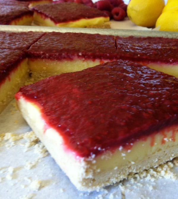 This Lemon Raspberry Bar recipe was inspired by Chef Thomas Kellers’ Lemon Meringue Bar from the French Laundry Cookbook.