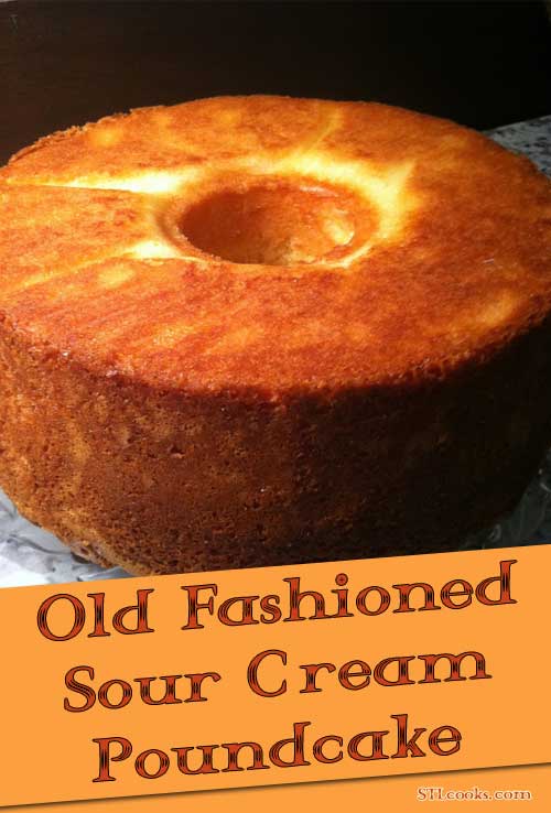 Recipe for Old-fashioned Sour Cream Pound Cake - Some things you just can not improve on. The recipe for this cake is one of those things.