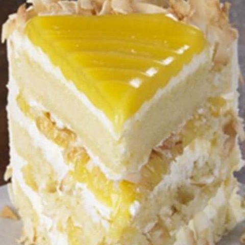 Tangy lemon filling between layers of tender white cake. Top it all off with a rich coconut-cream cheese frosting. Some people think that it is the best cake they’ve ever eaten.