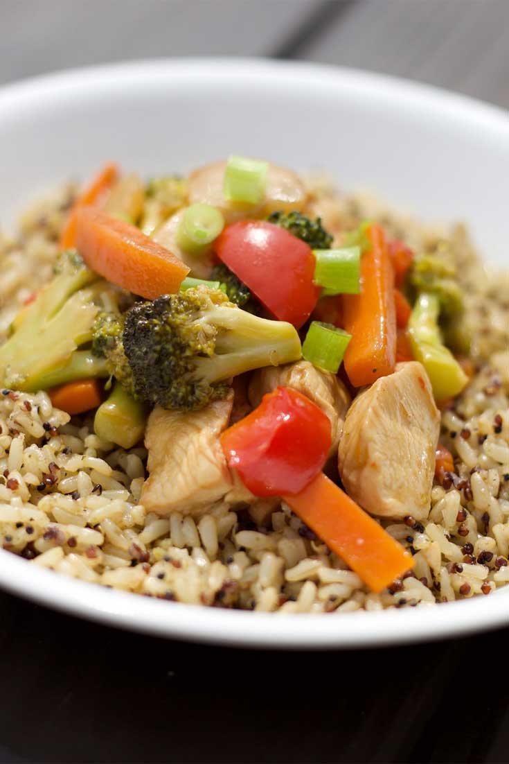 This Asian Chicken and Veggie Stir Fry makes for a quick and easy way to combine your favorite veggies into a nutritious dinner dish that the whole family will love.